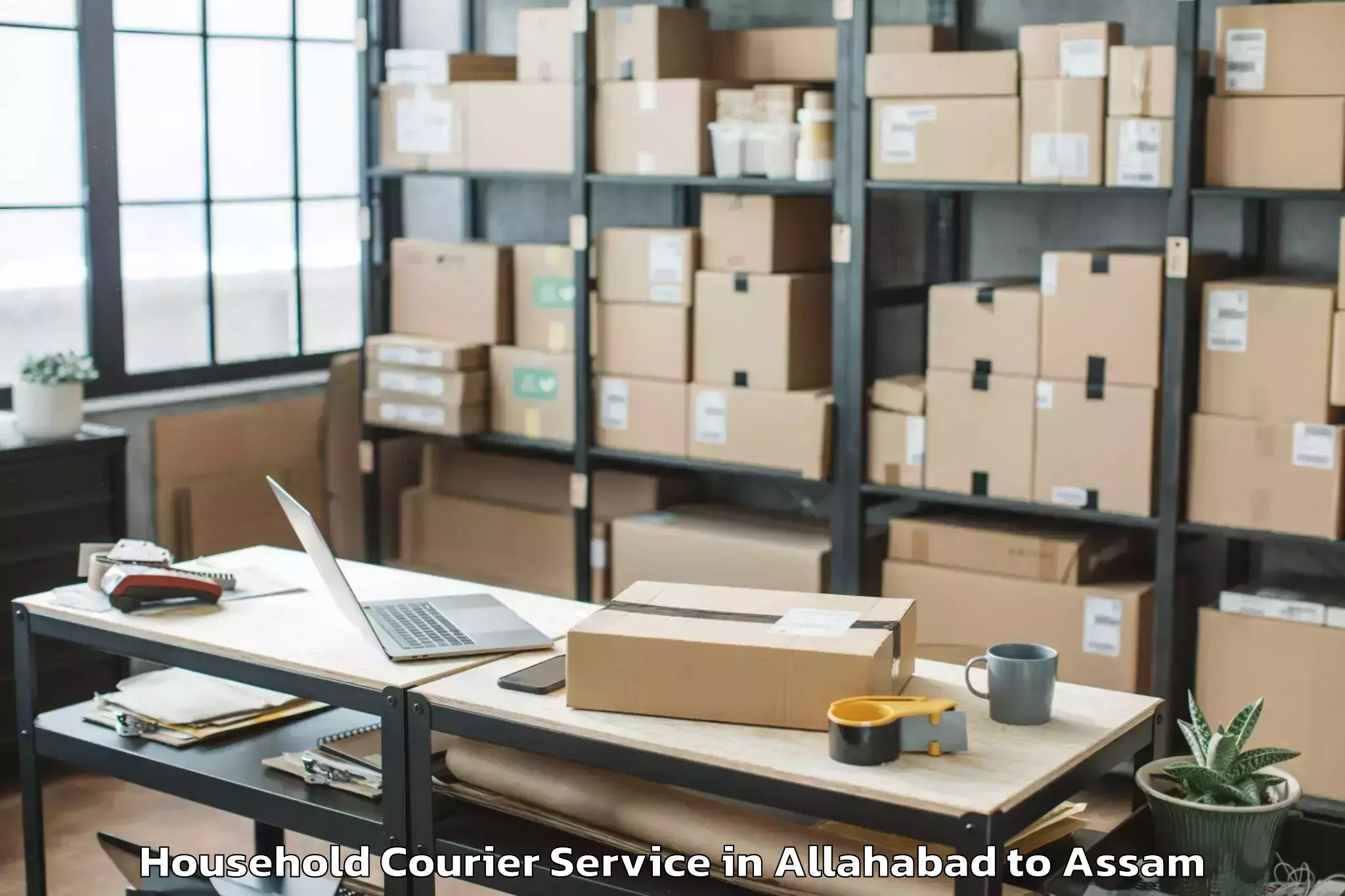 Easy Allahabad to Kalaigaon Household Courier Booking